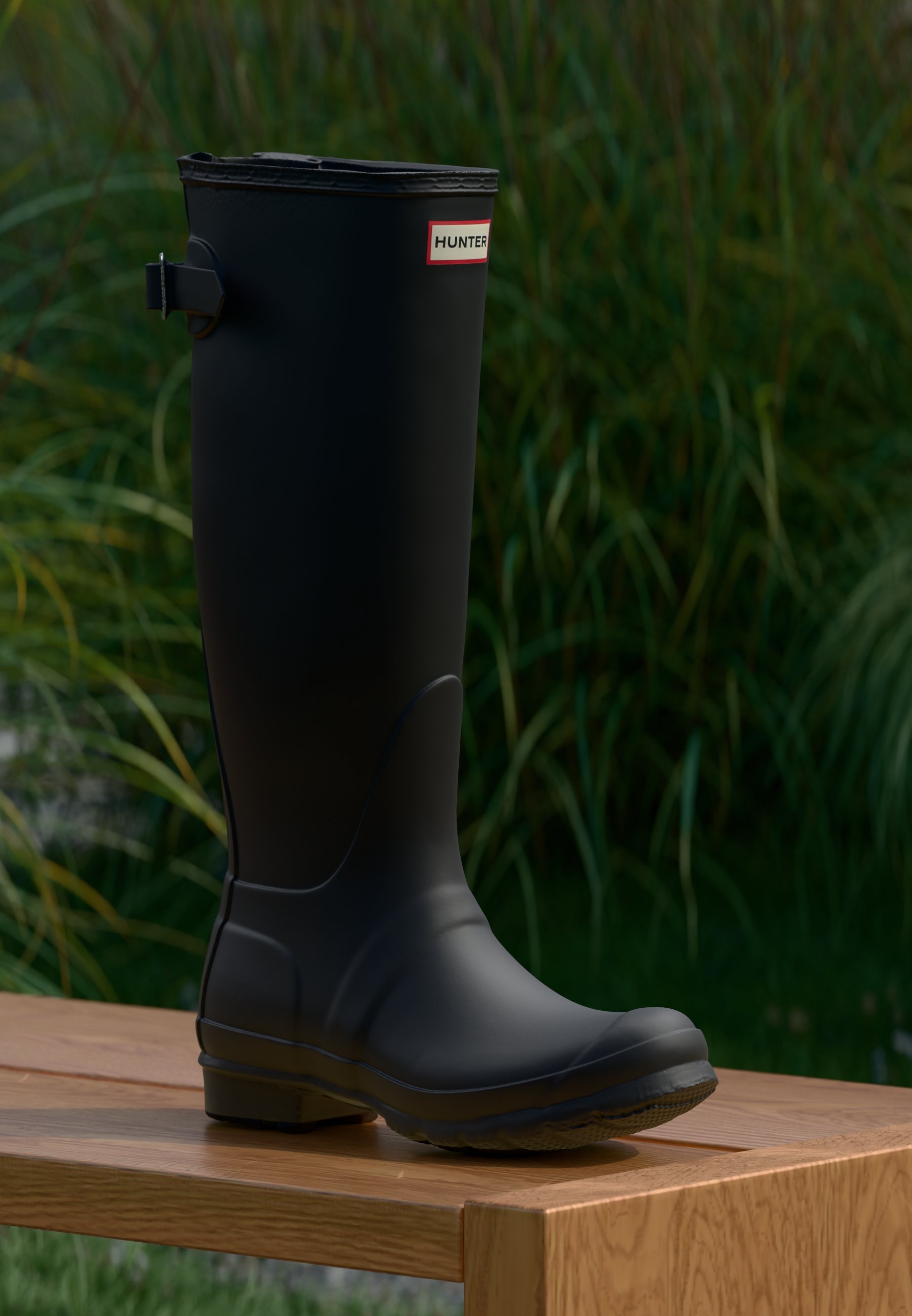 Rain Hunter Wellies Tall Size Hunter Women Hunter Black Tall Gloss Rain Boots main image 0