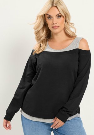 Yours Clothing, PLUS SIZE BARDOT TOPS - Longsleeve - black