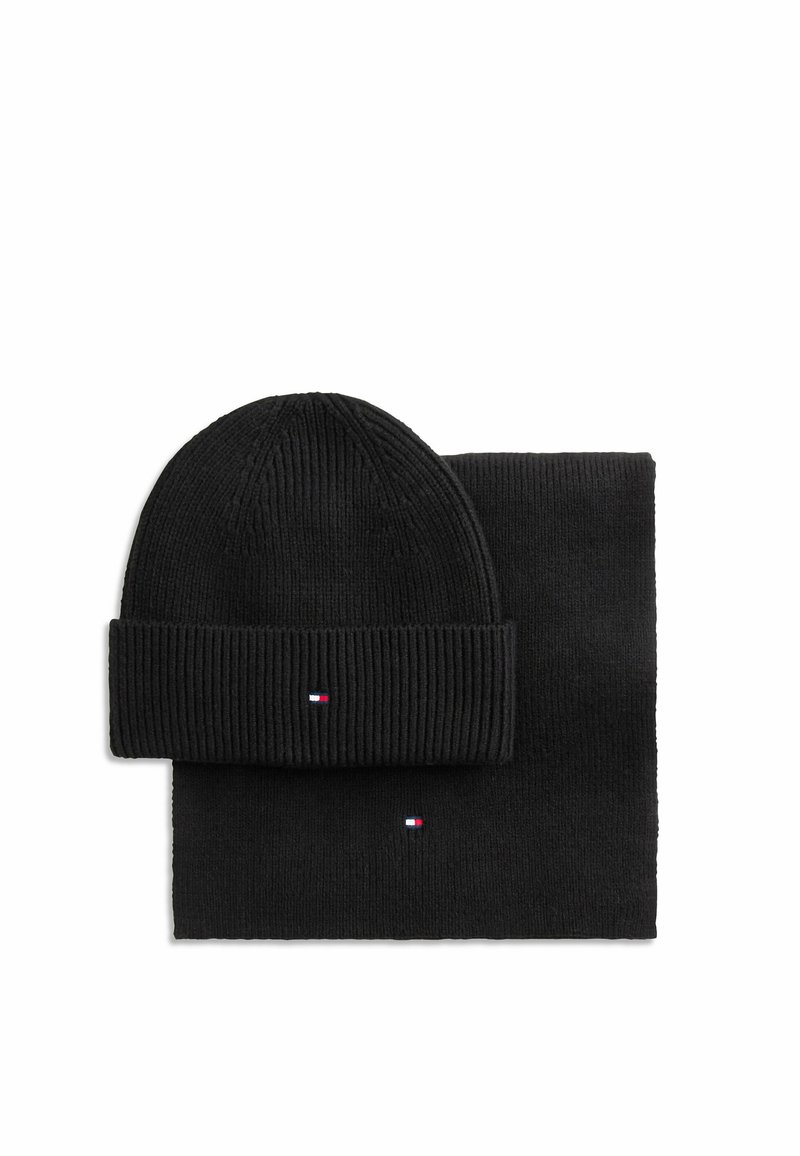 Tommy Hilfiger HILFIGER FLAG BEANIE AND SCARF GIFT BOX - Sjaal - black ...
