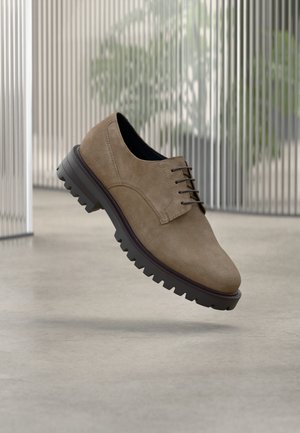 LEATHER - Derbies - beige