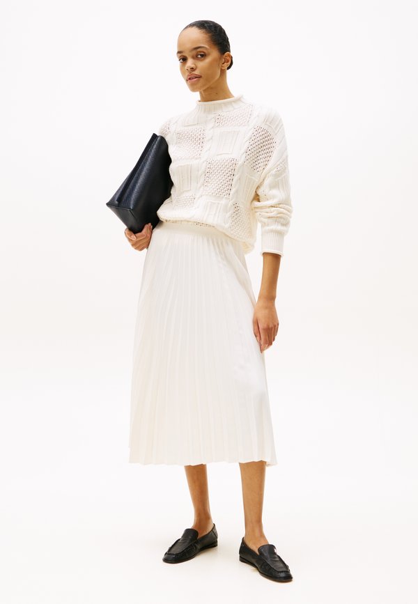 FLUID PLEATED PULL ON MIDI SKIRT - Pleated skirt - ivory petal3