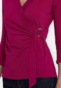 Lauren Ralph Lauren JAINAB MID SLEEVE - Μπλούζα με μακριά μανίκια - fuchsia berry