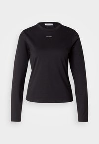 NANO LOGO SLIM - Pikkade varrukatega topp - black