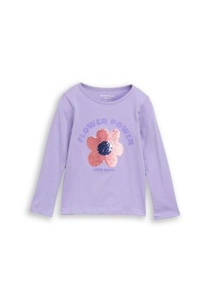 TOM TAILOR, TOM TAILOR T-SHIRT LANGARMSHIRT MIT WENDEPAILLETTEN - Long sleeved top - sweet purple