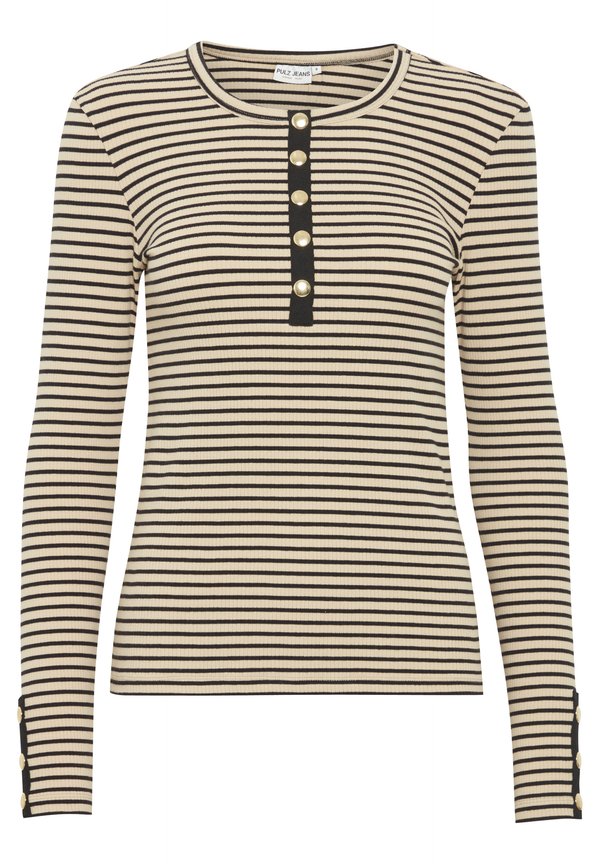 PZHAVANA - Long sleeved top - irish cream striped3