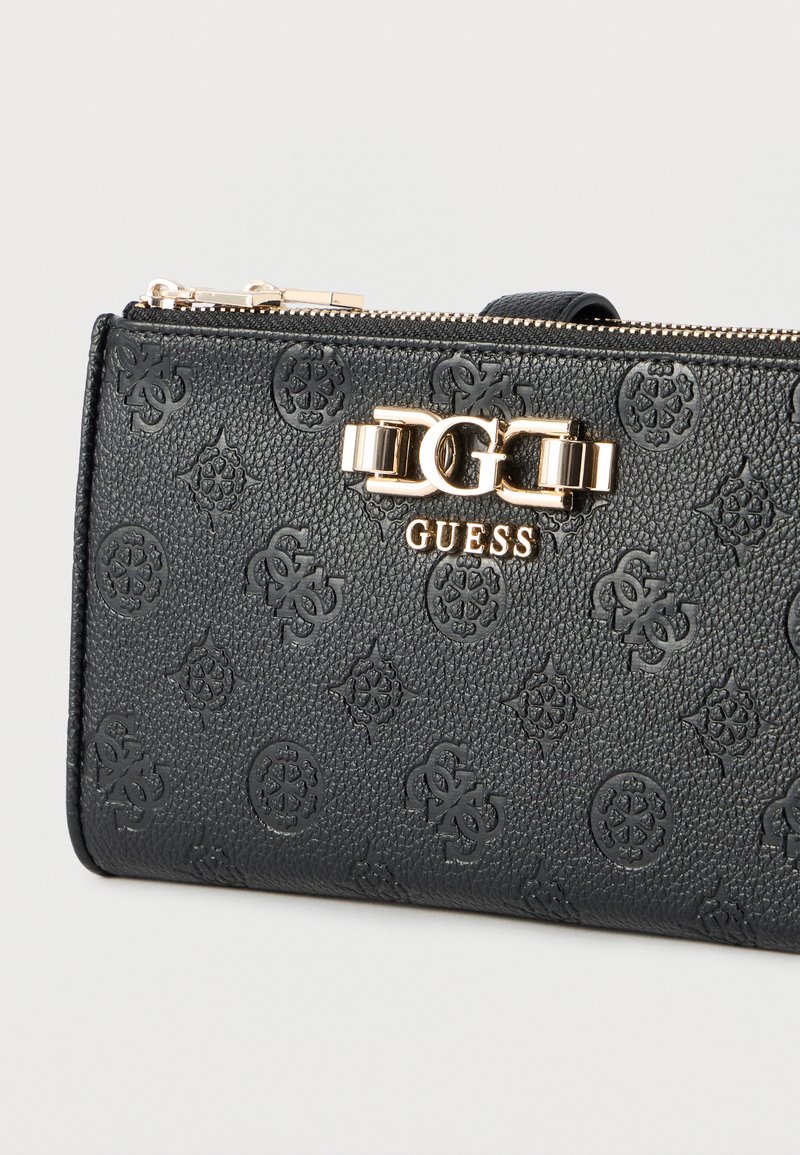 GUESS Organizzatore Da Polso Bifold In Tela Con Stampa Logo: Porta Telefono, Slot E Finestra ID