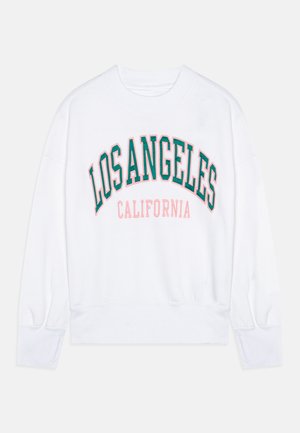CLEAN APPLIQUE DESTINATION CREW - Sweatshirt - bright white