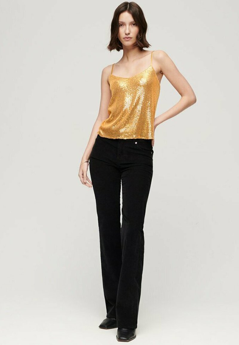 Cascade Sequin Ballgown - Champagne Gold main image 1