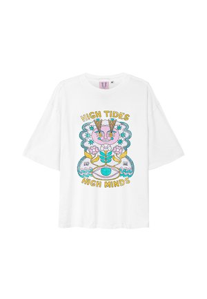 HIGH TIDES - Print T-shirt - paper white