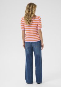 Kaffe LIZZA STRIPED - Tričko s potlačou - lupine   orange stripe