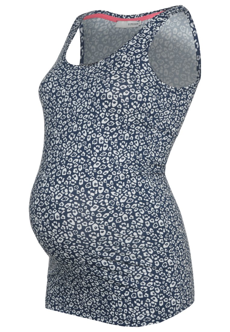 Supermom Top blauw/wit