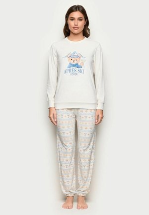 APRES SKI SET - Nattplagg set - almond with print