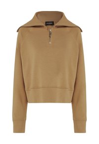 OVERSIZED HALF-ZIP - Sweater - nougat