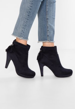 High Heel Stiefelette - dark blue