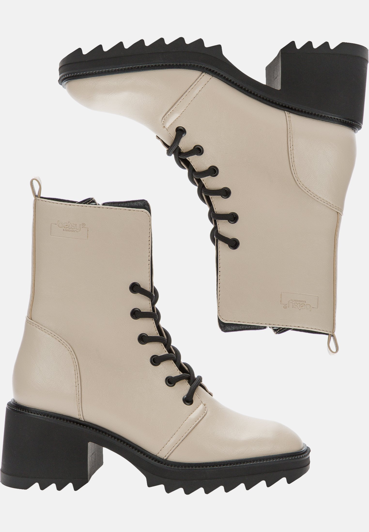 Betsy Botas con cordones - beige - Zalando.es