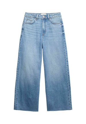 Marks & Spencer, HIGH WAISTED CROPPED - Wide Leg - light indigo