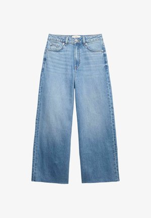 Marks & Spencer, HIGH WAISTED CROPPED - Wide Leg - light indigo