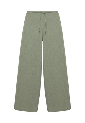 PULL&BEAR, WIDE-LEG CREPE - TROUSERS - Pantalon classique - khaki