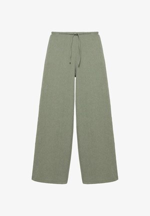 PULL&BEAR, WIDE-LEG CREPE - TROUSERS - Pantalon classique - khaki