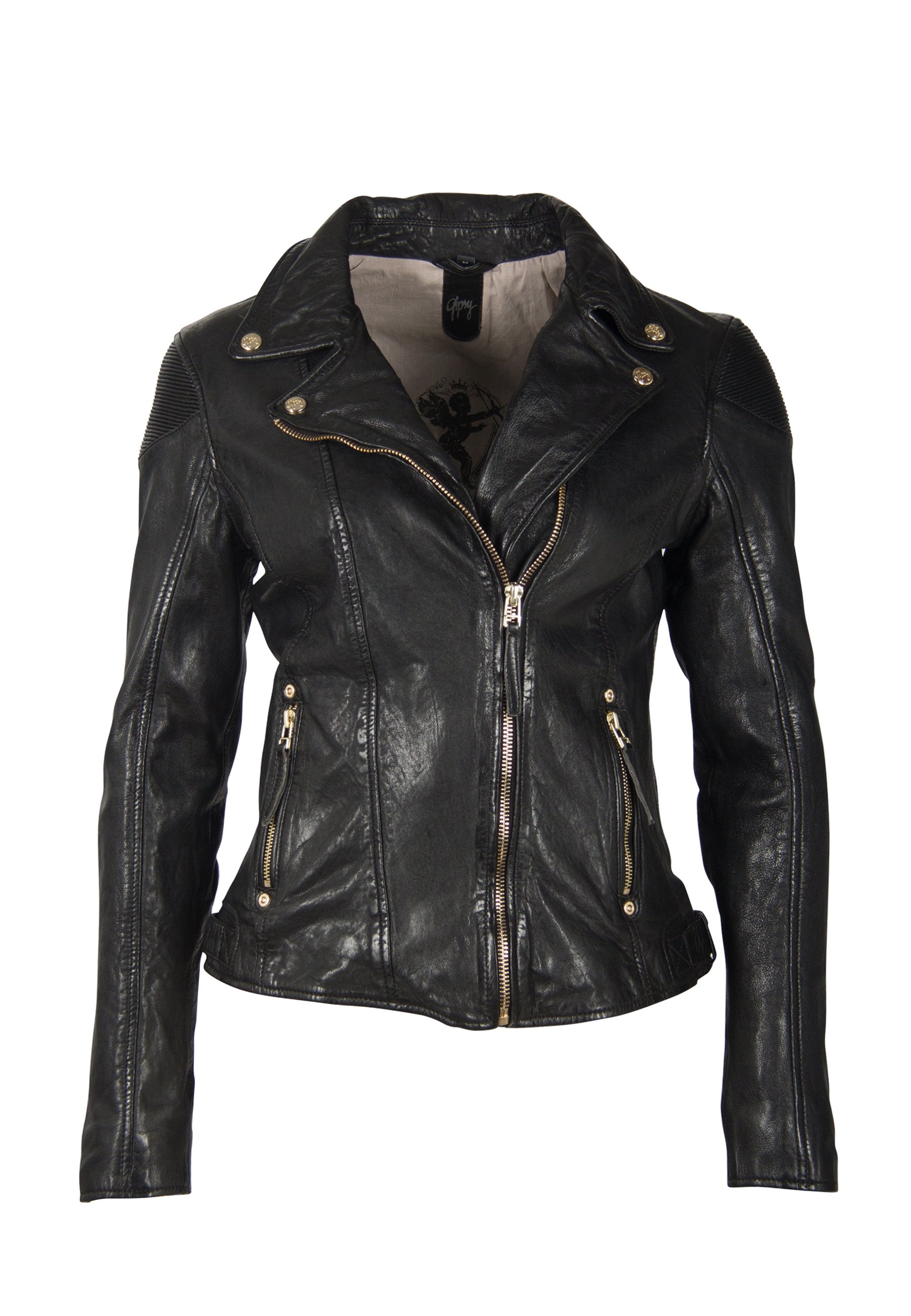 winter leather biker jacket