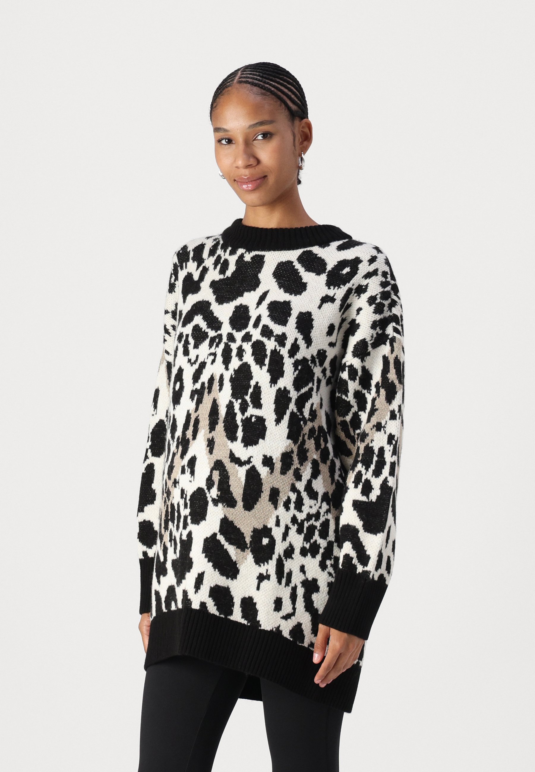 ONLY ONLMARION LIFE O NECK - Trui - humus/beige