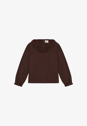 EN FANT, T-SHIRT LONG SLEEVE COLLAR - T-shirt à manches longues - deep mahogany