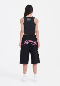 Ed Hardy PANTHER CRAWL  - Shorts vaqueros - black