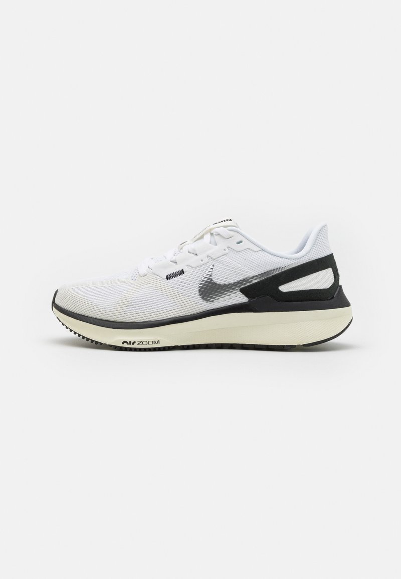 Nike Performance AIR ZOOM STRUCTURE 25 - Pantofi de alergare pe asfalt - white/black/sail/coconut milk/team red/metallic silver