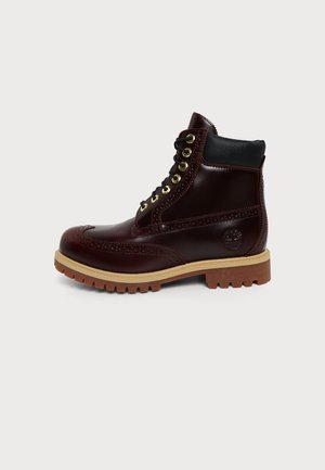 Timberland, PREMIUM 6 IN LACE WATERPROOF BOOT - Боти с връзки до глезена - burgundy