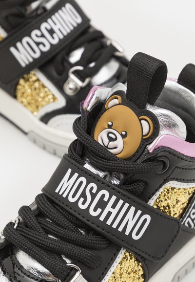 MOSCHINO UNISEX - Sneakers alte - black/gold/white/silver/pink