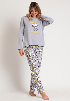 MANGA LARGA SNOOPY FUNNY SET - Pijama - gris jaspe