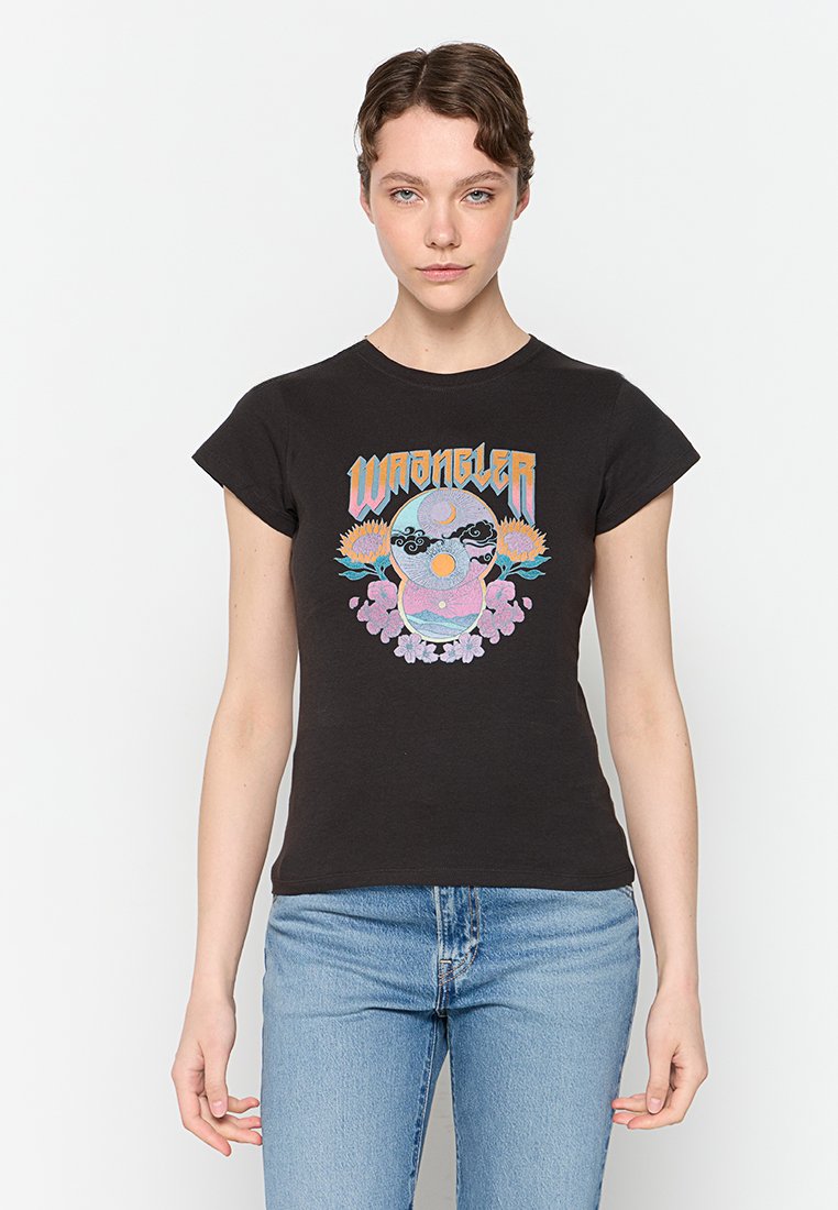 Wrangler T-shirt print zwart Wrangler T-shirt print zwart
