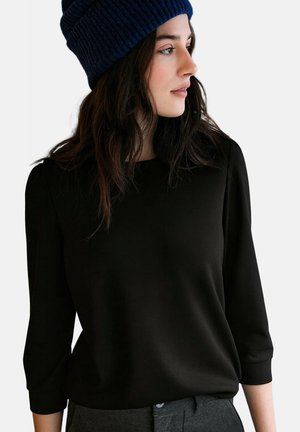 MIT RAFFUNG - Langærmet T-shirt - schwarz