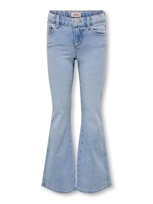 ONLY GIRLS FLARED FIT JEANS KOGBLAIR MITTLERE TAILLE FLARED JEANS - Jean flare - light blue denim