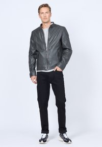 Mustang Leren jas - anthra
