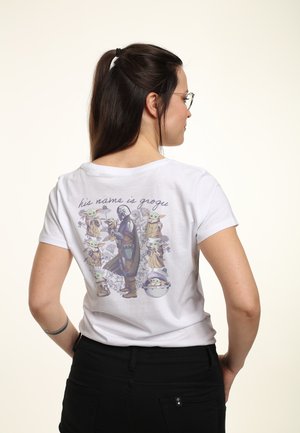 Star Wars STAR WARS: THE MANDALORIAN GROGU FLORAL - T-shirt imprimé - white