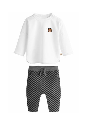 SET - REGULAR FIT - Pantaloni - black white