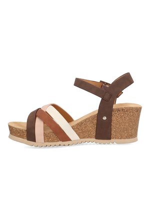ETIKA CALALGA - Sandalias de cuña - beige