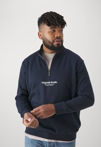 Jack & Jones JORVESTERBRO QUARTER ZIP - Bluză de molton - sky captain