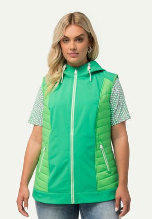 Ulla Popken HYPRAR HYBRID WASSERABWEISEND KAPUZE - Bodywarmer - frühlingsgrün