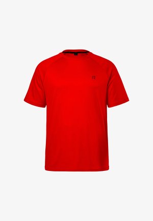 JP1880, FLEXNAMIC FITNESS HALBARM PRINT QUICKDRY - T-Shirt basic - poppy red