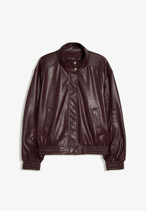 Bershka, Kunstlederjacke - dark red