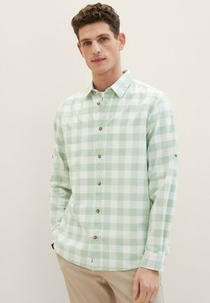 TOM TAILOR MIT KAROMUSTER - Camisa - mint slub vichy check