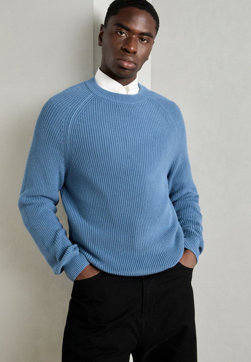Marc O'Polo DENIM LONGSLEEVE RAGLAN - Strikkegenser - provincial blue