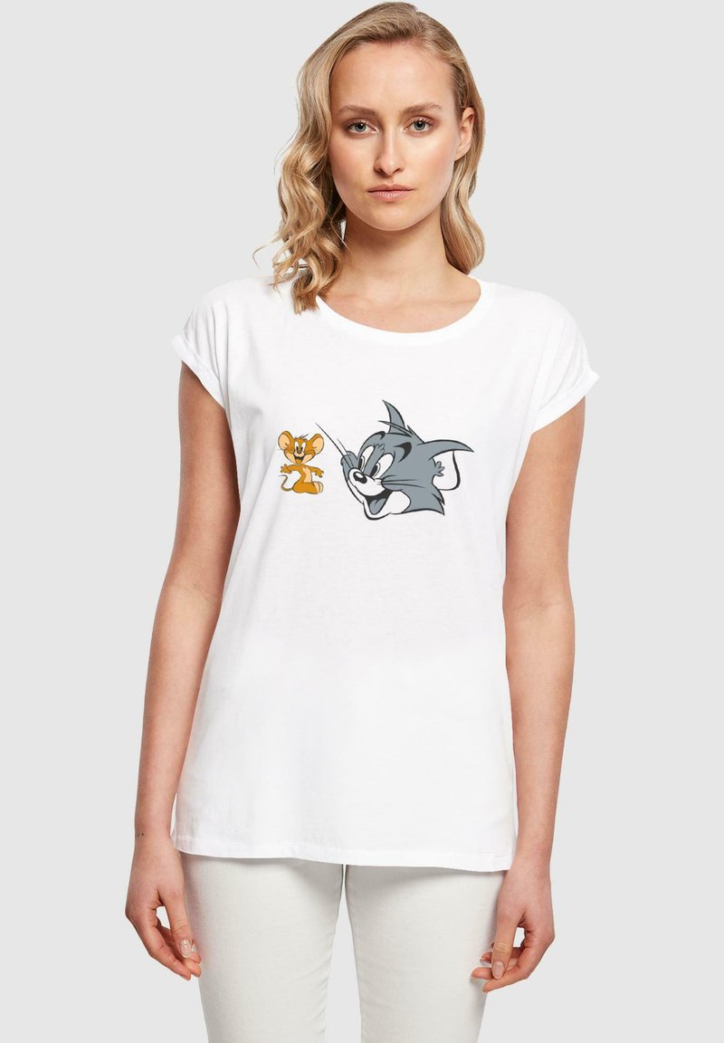 ABSOLUTE CULT TOM AND JERRY-SIMPLE HEADS  - T-shirts med print - white