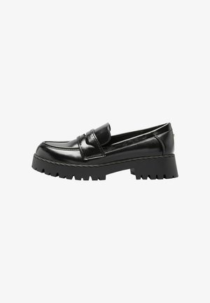 Lipsy, WIDE FIT - CHUNKY WORKWEAR LOAFER - Našuchovačky - black faux leather