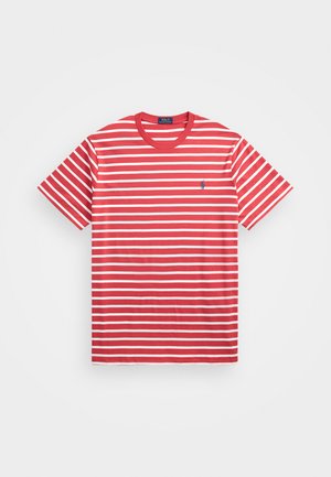 STRIPED JERSEY CREWNECK T-SHIRT - Apdrukāts T-krekls - spring red/white