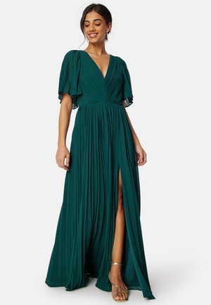 PLEATED SLIT GOWN - Maxi dress - dark green