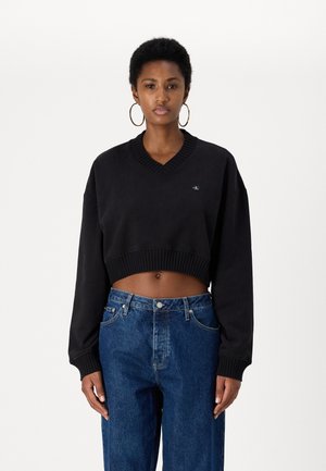LABEL V-NECK  - Vesta - black