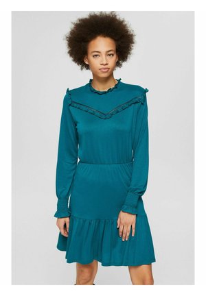 FRILL DRESS - Vestido de dia - emerald green